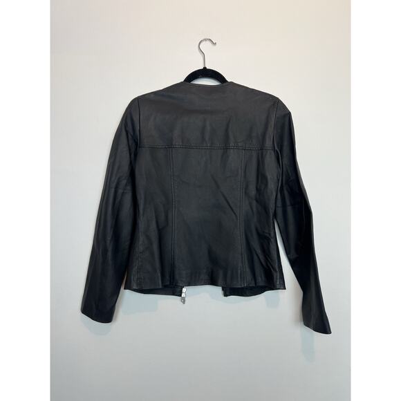 Vintage Newport News womens leather zip up jacket biker moto y2k 90s SM - Picture 6 of 8